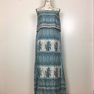 Calypso St. Barth Kwella Strapless Silk Maxi Dress